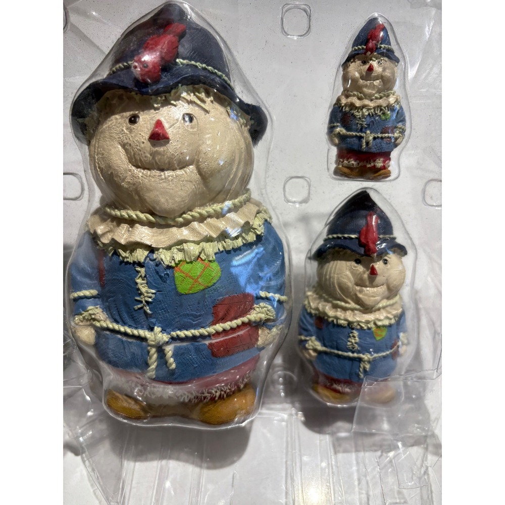 Copernburg  Scarecrow Figurine Collectibles Numbered Series 3 Piece FALL Seasons